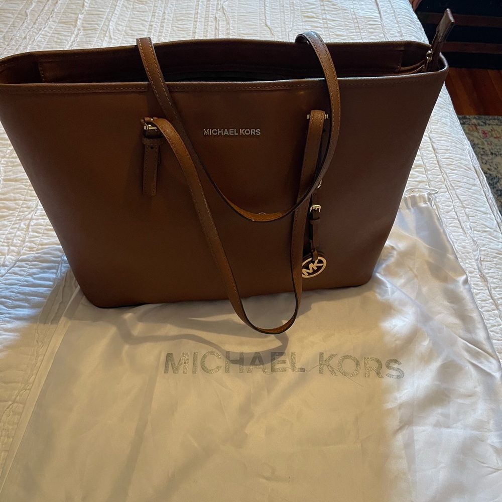 Michael Kors Jet Set Tote with laptop pouch.